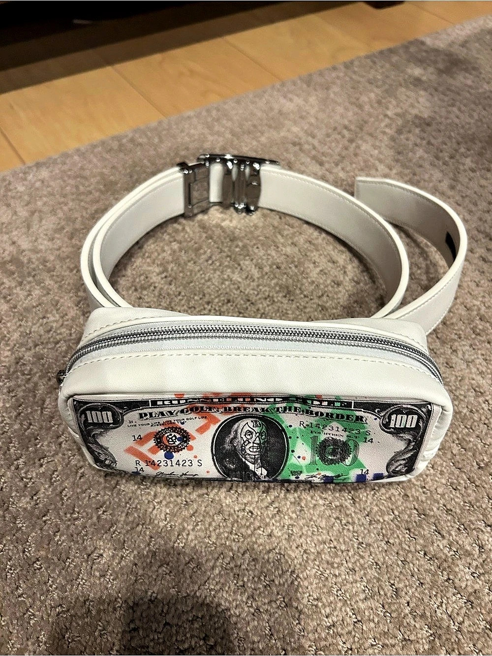 Beltology Belt Bag White & Green Like New